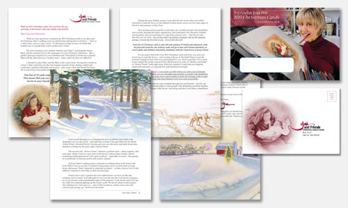 Graphic Design Sample: Christmas cards direct response mailer design