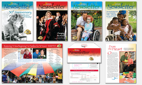 Graphic Design Sample: Newsletter Designs