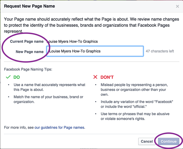 Can You Change The Name Of A Facebook Page - todesignfrom