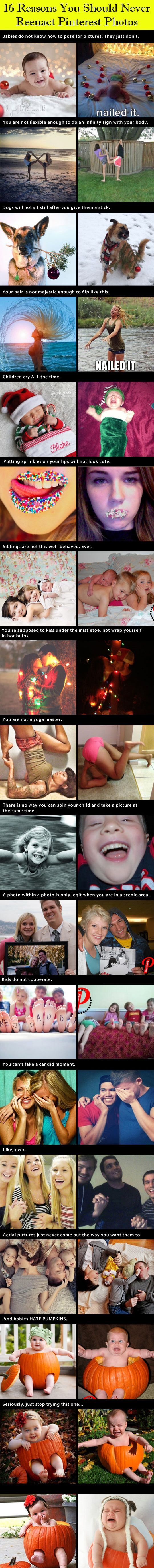 What's more fun than a Pinterest fail: nailed it!? Enjoy the beautiful Pinterest photos and the funny Pinterest fails on the infographic from Buzzfeed.