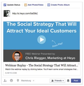 Good social contest platforms will help you optimize page metadata. That way when people share your contest page URL it looks great in the social feed, like this.