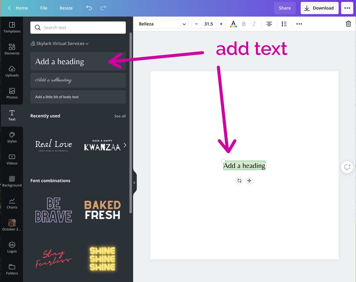 How To Add Text Box To Canva Template