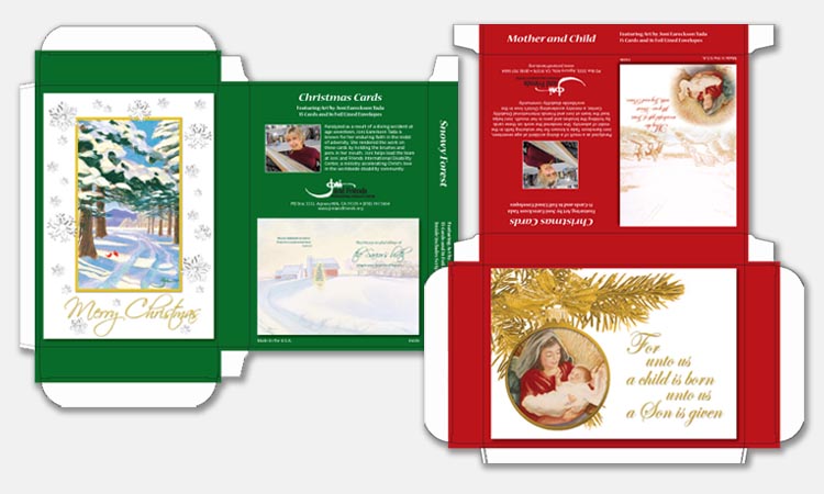 christmas card box design sample