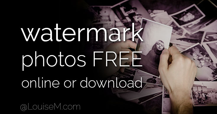 Watermark photos free download or online header graphic.
