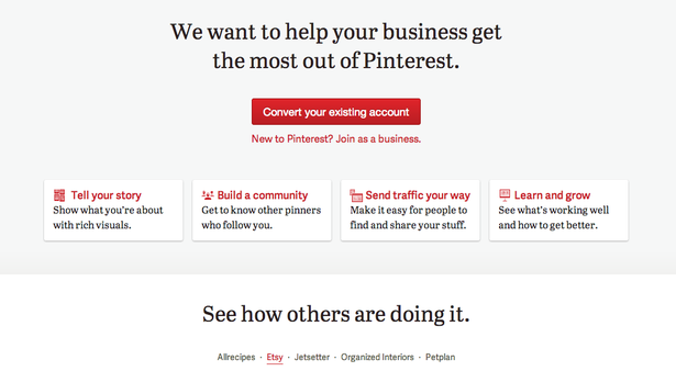 pinterest business page