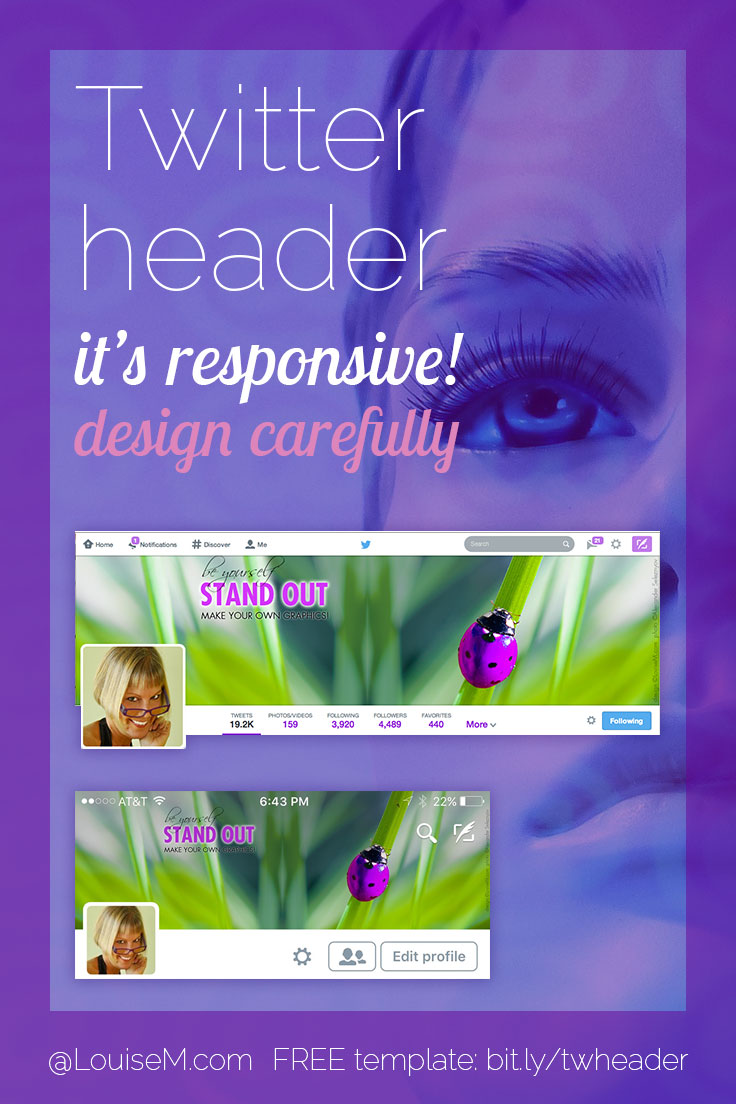 Responsive Twitter Header Size and Template 2017