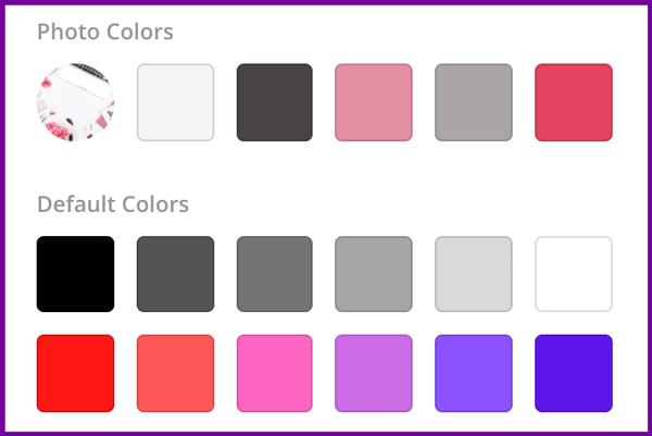 Canva color picker and photo colors