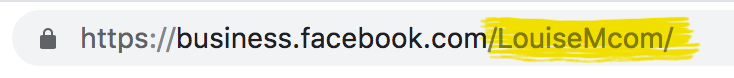 this is your Facebook page URL