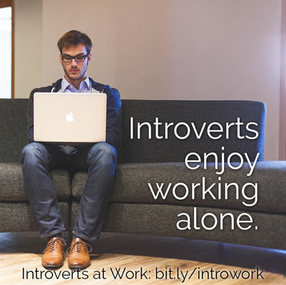 An introvert finds comfort in being alone.