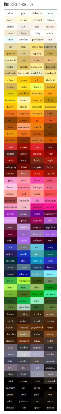 These 340 Unique Color Names Make the Best Color Thesaurus! | LouiseM