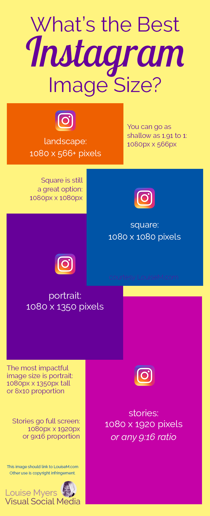 What's the Best Instagram Image Size 2018? Infographic