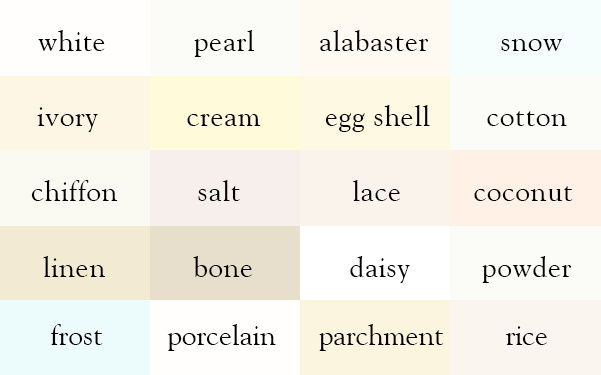 Cool Color Thesaurus 240 Color Names On An Infographic - cool nicknames funny