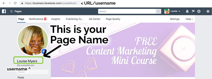the page list is the title of your Facebook Business Page