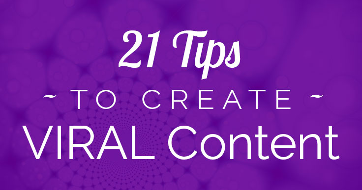 Dreaming of viral content? Stuff that takes off and is seen by millions? Increase your chances of going viral with the 21 tips on this infographic!