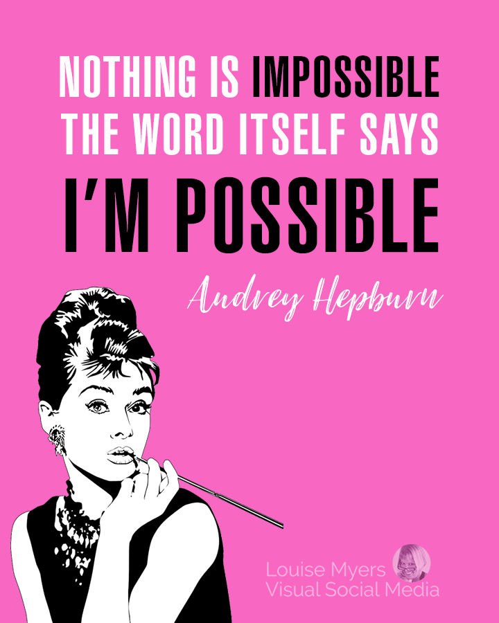 Motivational quote image: Nothing is impossible, the word itself says I’m possible