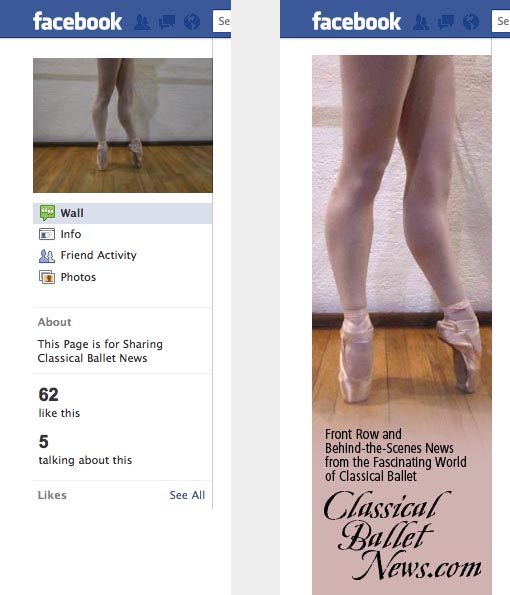 Improved Facebook fan page design