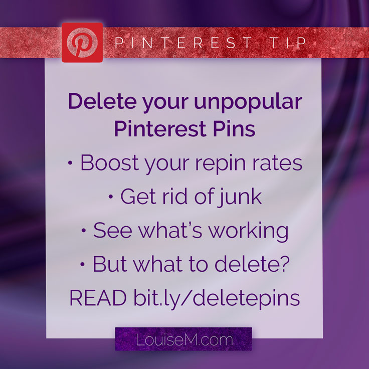 Alcuni motivi per cancellare i Pin di Pinterest. Dettagli sul blog!