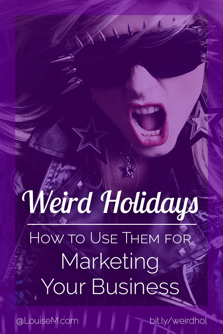 weird holidays for small business marketing pinnable image