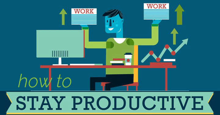 How To Be Productive All Day Infographic 