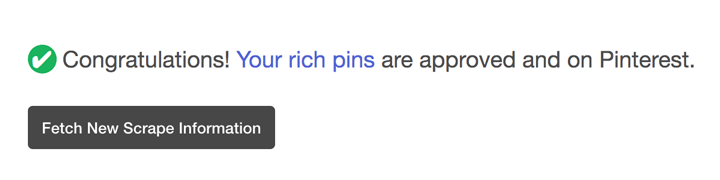 Your Pins have been validated!
