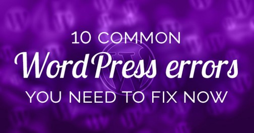 10 WordPress Errors You Need To Fix Now Infographic