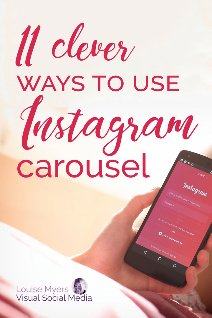ways to use instagram carousel pin image of mobile phone