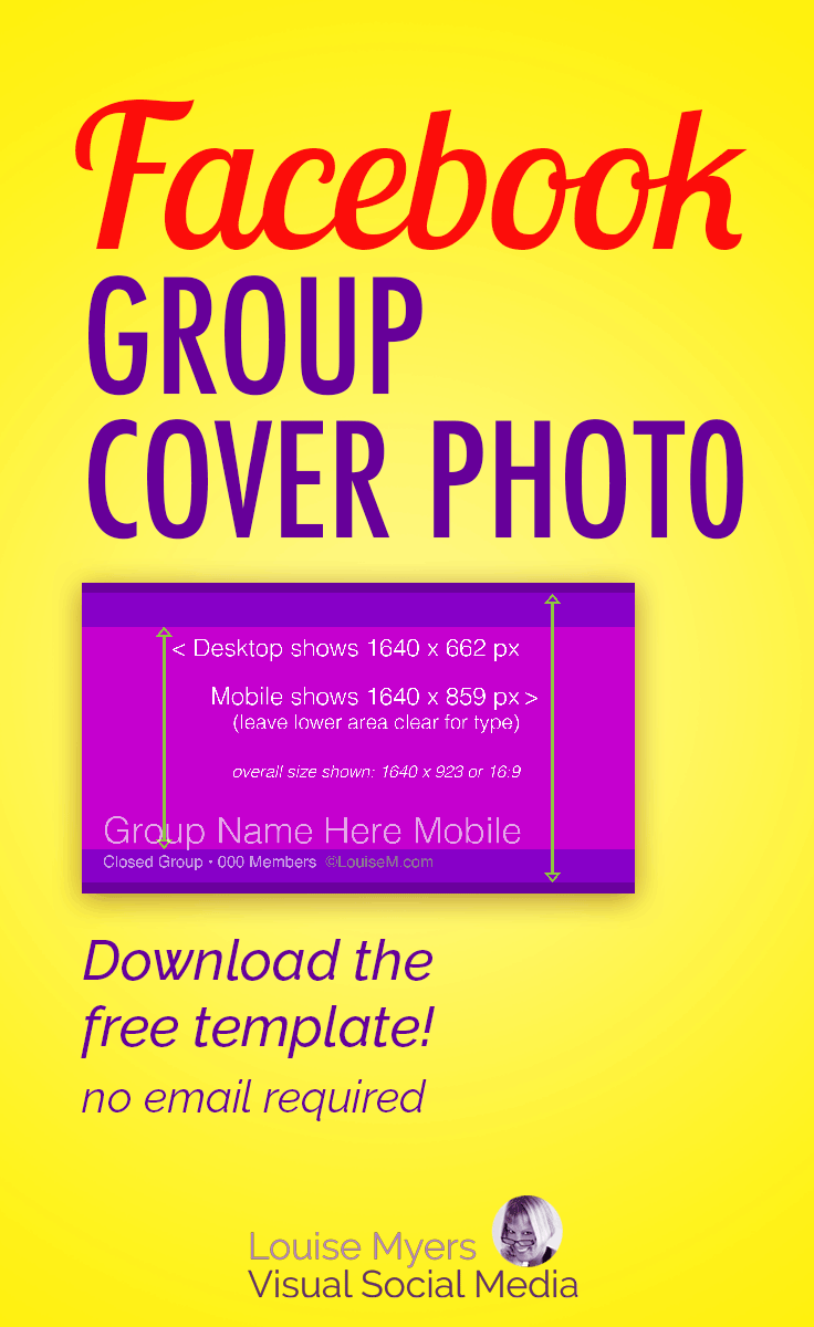 The Facebook group cover photo size just changed. It crops differently on every device, so you'll want to use this template!