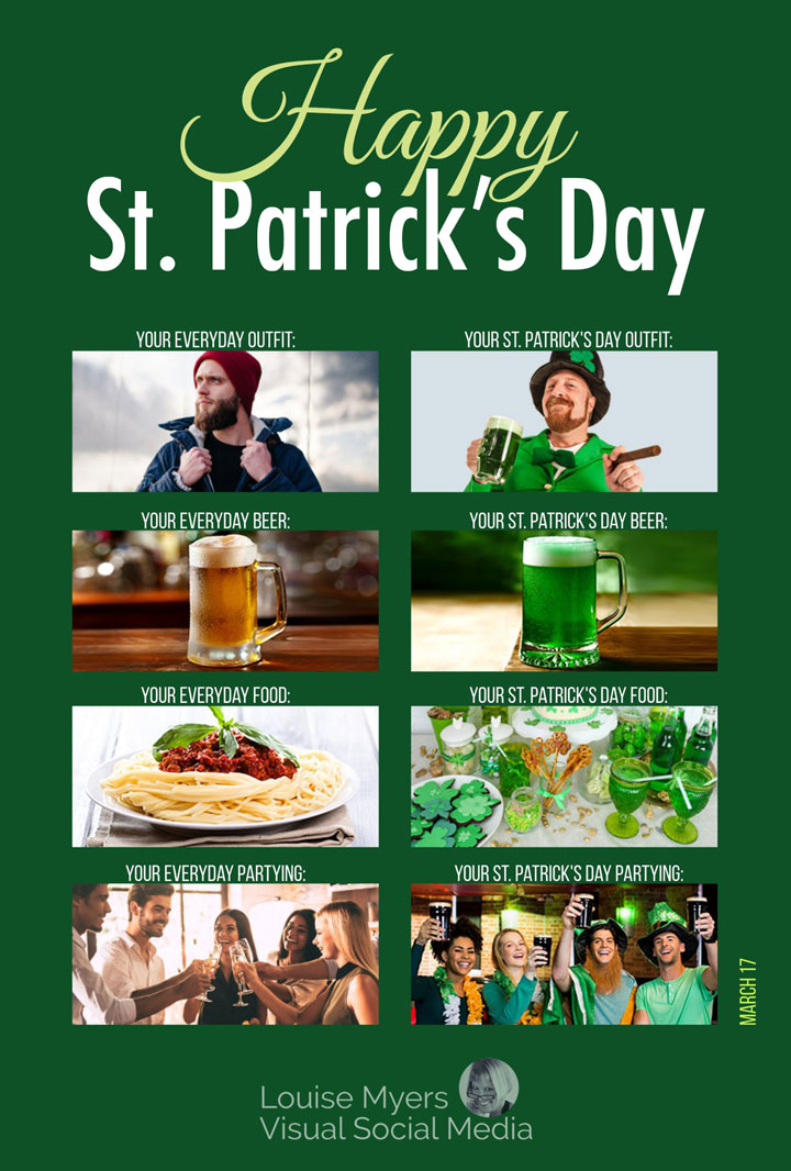 Social media graphic for Saint Patricks Day.