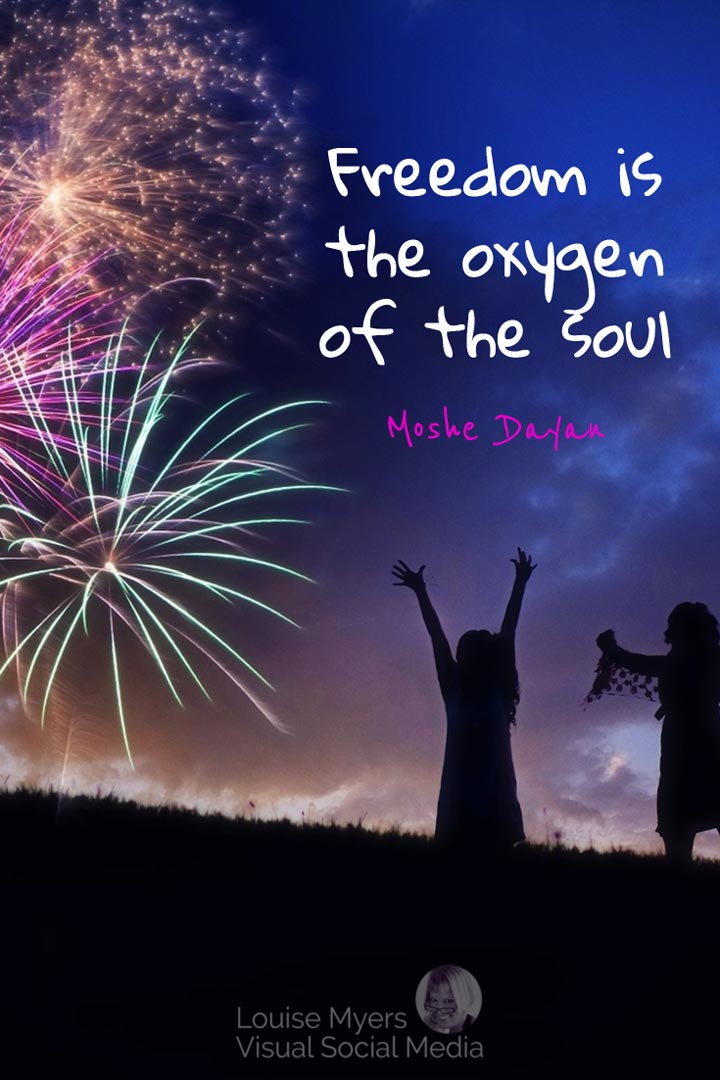 freedom is oxygen of soul quote image