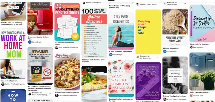 pinterest smart feed screenshot