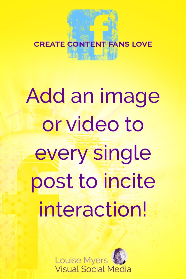 Add an image or video to every Facebook post graphic