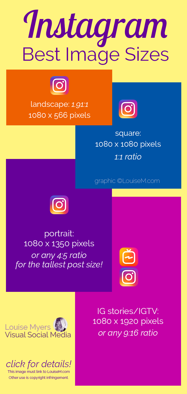 The Best Instagram Image Size Guide 2022: All You Need | LouiseM