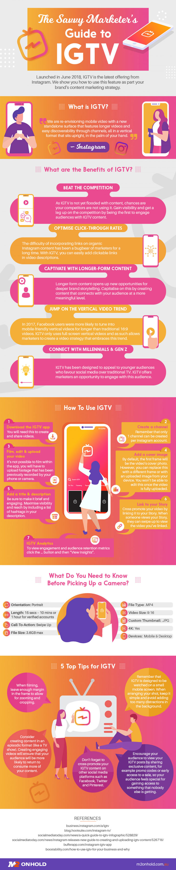 igtv marketing guide infographic - 5 ways to maximize instagra!   m for your business in 2018 infographic