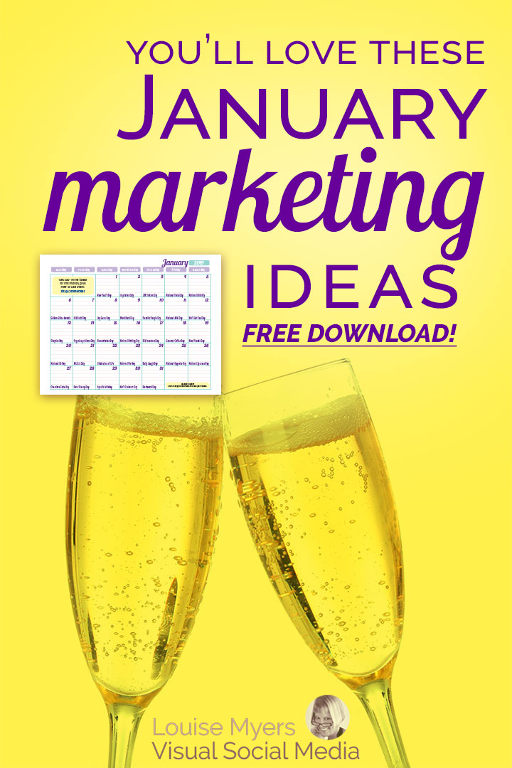 Need January marketing ideas? Download a FREE content inspiration calendar and start the year right! Don’t miss this opportunity to market your business.