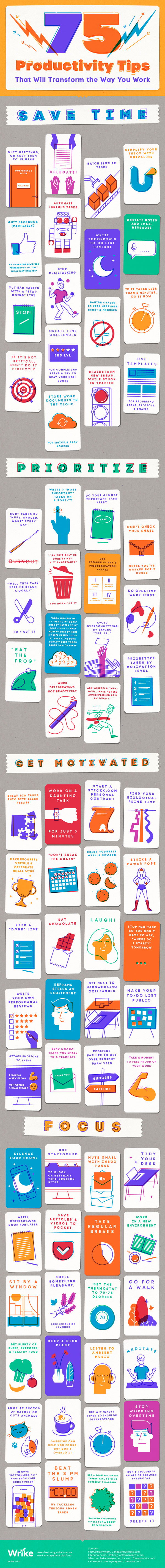 75 Productivity Tips for Work