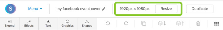 Resize your FB cover to any other image type you need