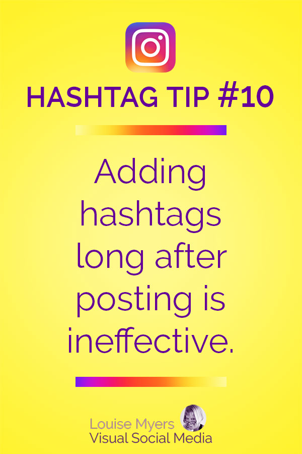 adding instagram hashtags long after posting is ineffective - instagram overused following too much how to reactivate