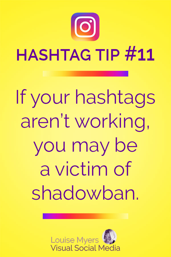 Instagram hashtags not working may mean shadowban.