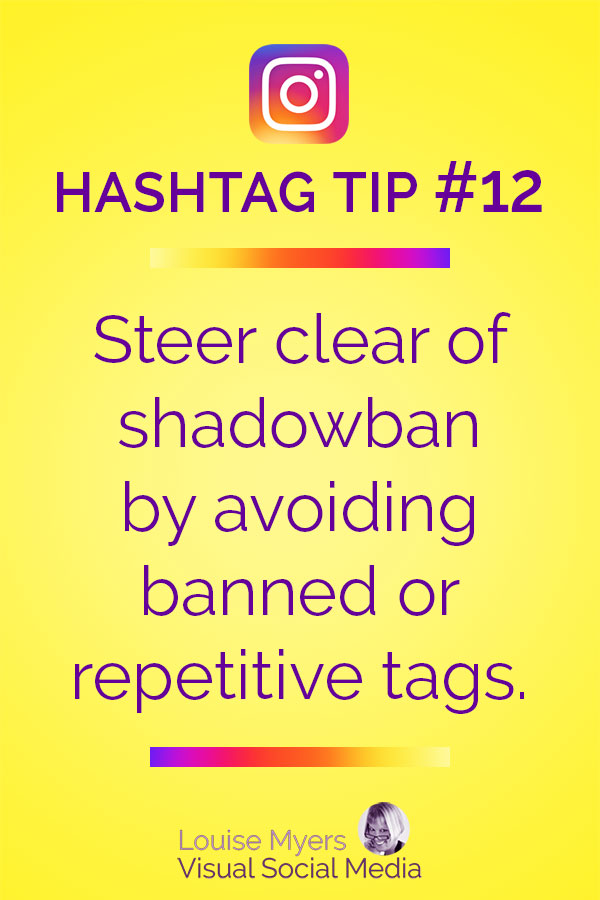 How to avoid Instagram hashtag shadowban.
