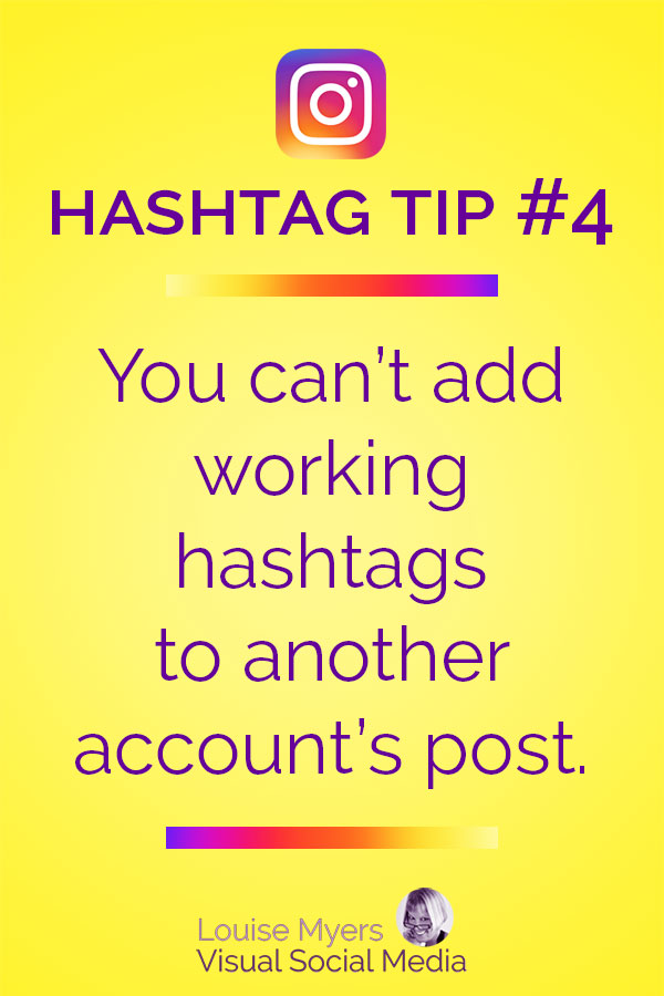 You can't add working hashtags by commenting on another Instagram account.