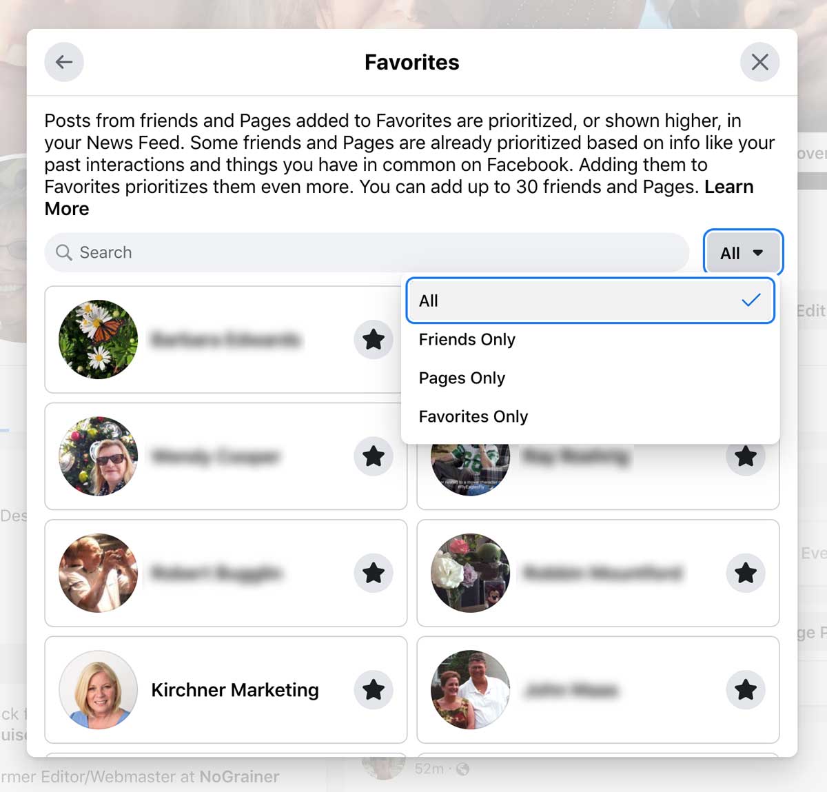 choose favorites to see first in your facebook news feed.