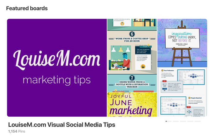 Pinterest featured boards showcase