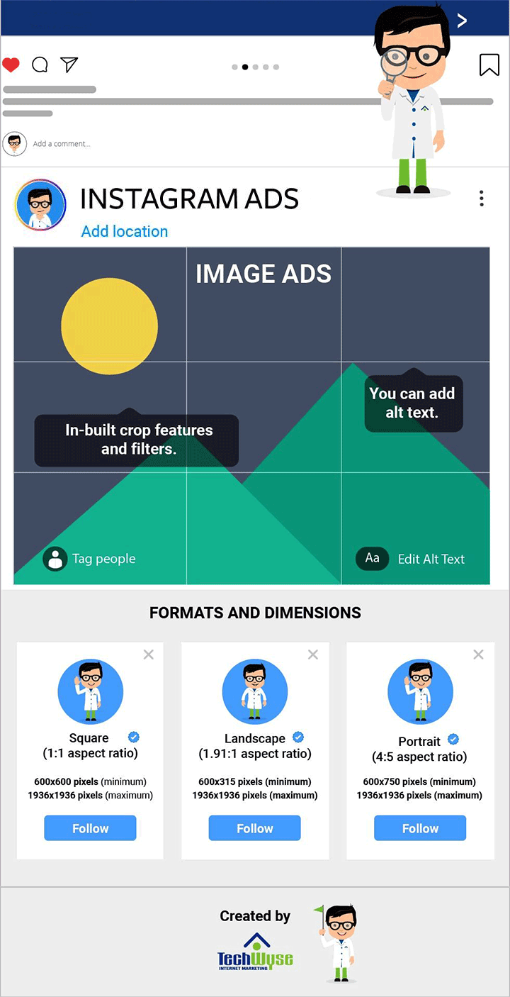 Instagram image ad specs