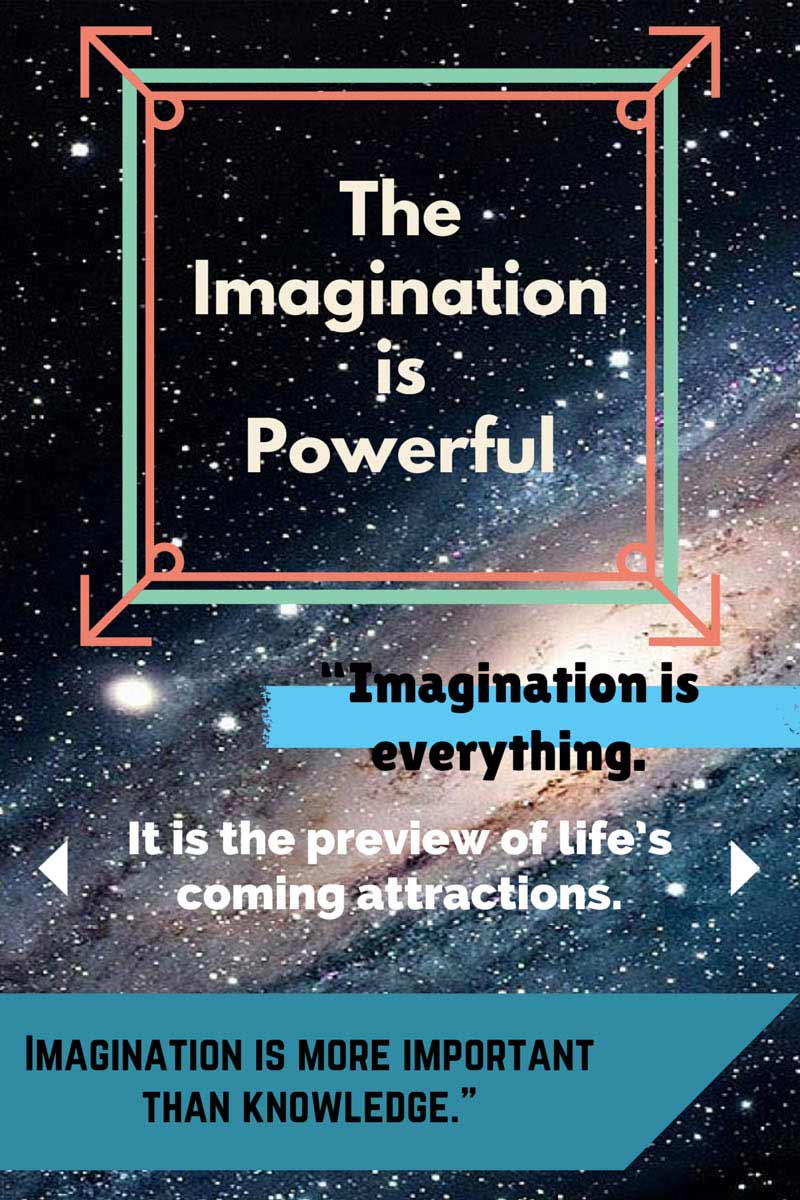starry sky features albert einstein quotes about imagination.