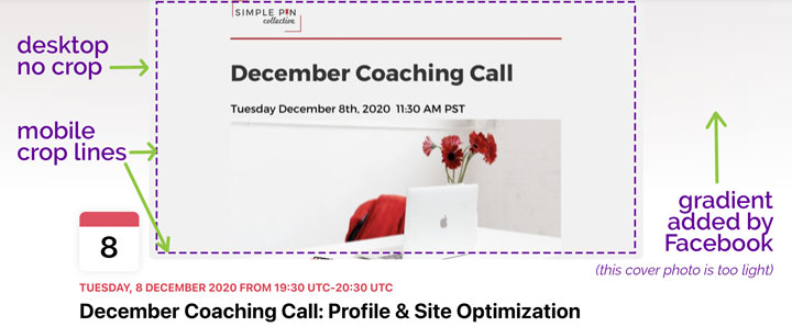 Facebook crop of mobile from desktop Event Cover Photo