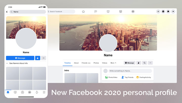 facebook profile page template 2022