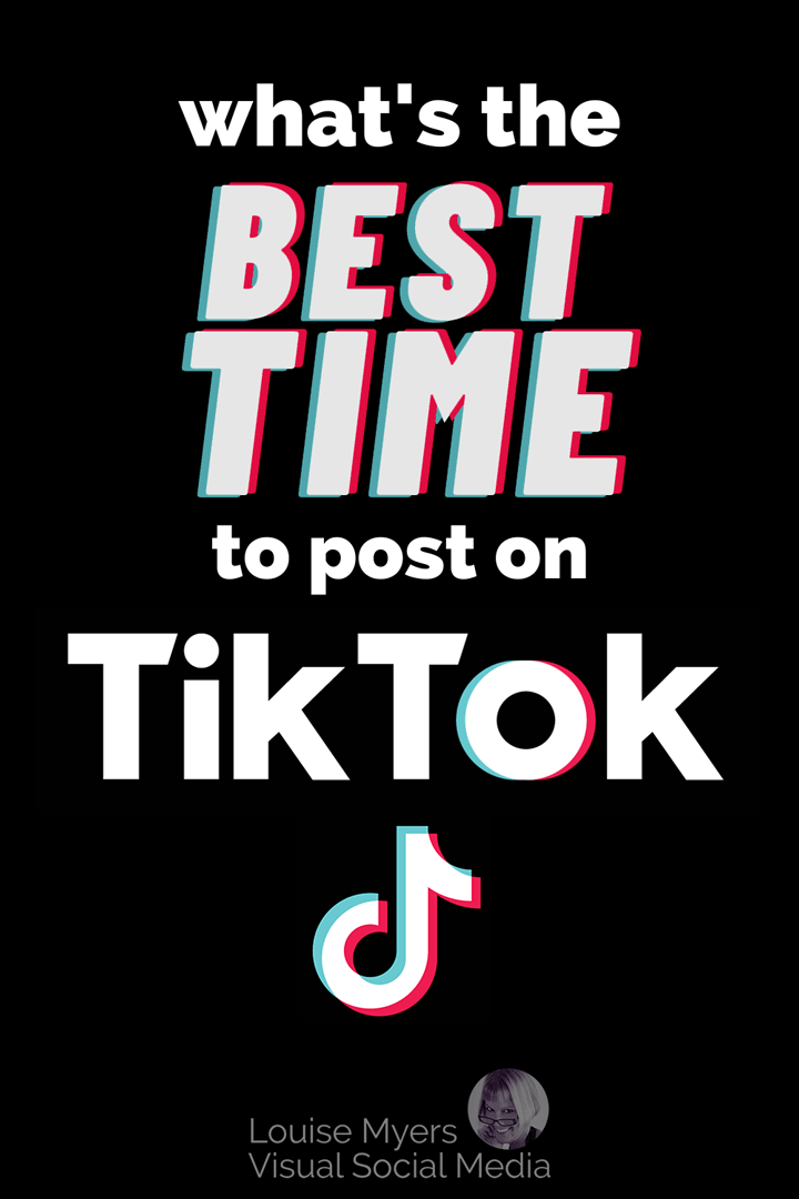 best time to post on tiktok pinnable graphic
