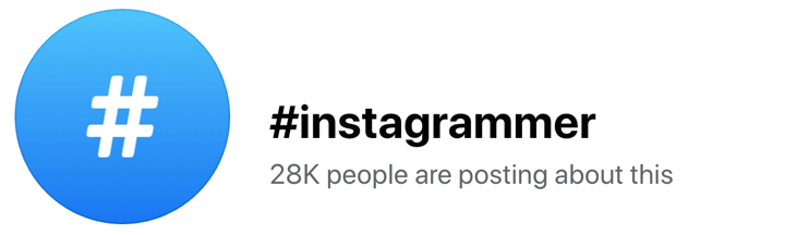 Facebook hashtag usage count screenshot