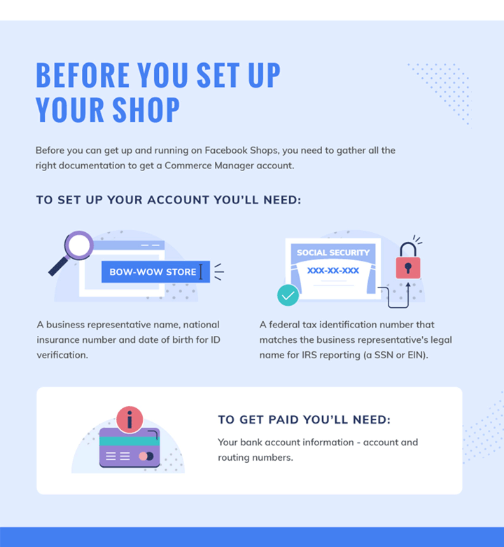 before you set up a facebook shop infographic