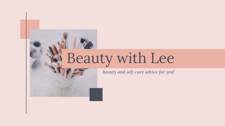 YouTube banner example for beauty channel.